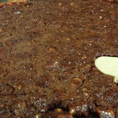 A picture of Walnut Caramel Fudge Pie.