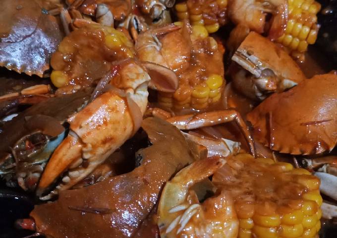 136. Seafood Kepiting Udang Saos Padang Pedas