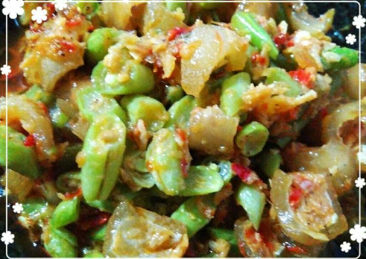 🍲Tumis buncis kikil udang rebon🍲