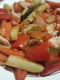 Verduras con pollo