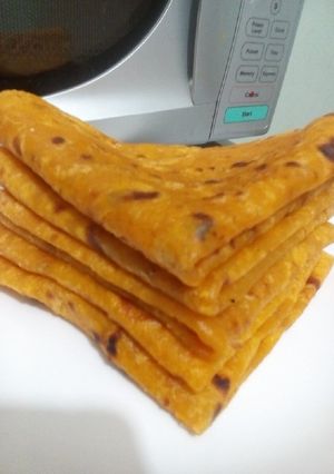 A picture of Pumpkin chapati.