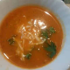 A picture of Cheesy Tomato Soup.