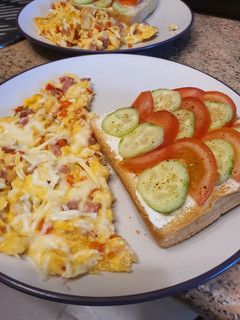Una foto de Ensalada sobre tostada