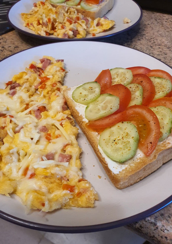 Una foto de Ensalada sobre tostada