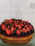Cheesecake tipo New York de frutos rojos