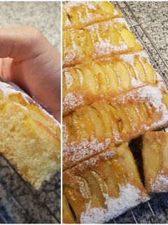 صورة لوصفة كيكة التفاح 🍏