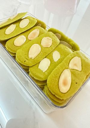 Foto resep Lidah Kucing Greentea Almond