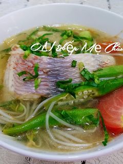 Hình của món Canh chua cá điêu hồng.