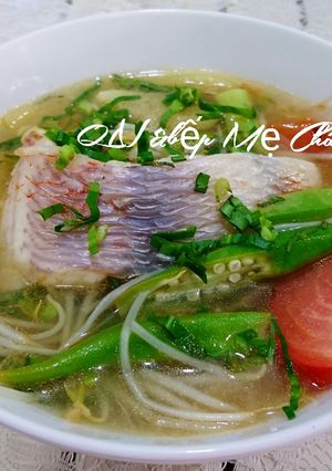 Hình của món Canh chua cá điêu hồng.
