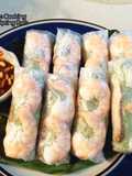 Fresh Spring Rolls with Grilled Chicken and Shrimp