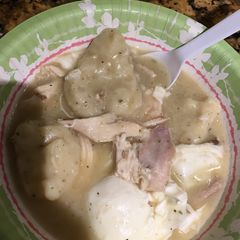 A picture of P-lo Chicken and Dumplings.