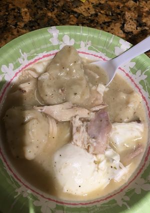 A picture of P-lo Chicken and Dumplings.