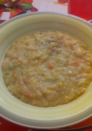 Una foto de Porotos con mazamorra