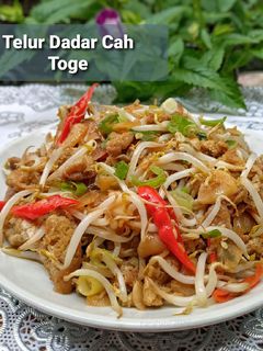 Foto resep Telur dadar cah toge