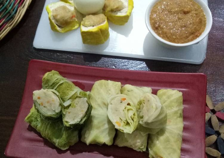 Resep Kol dan sawi gulung isi ayam udang | Resep Bumbu Kol dan sawi gulung isi ayam udang Yang Enak Dan Mudah
