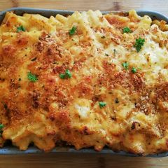 Mac & cheese A picture of Mac & cheese.