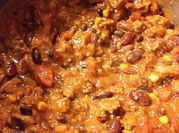 A picture of sausage chili