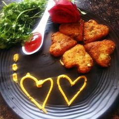 A picture of Bread pottao heart cutlet.