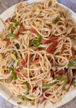 A picture of Fajita spaghetti.