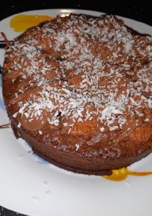 Une photo de Gâteau au chocolat au lait et noix de coco