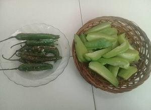 Foto resep CABE IJO GORENG GAREM dan LALAP LABU