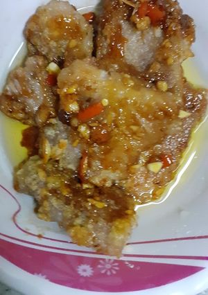 Hình của món Thịt chiên ram nước mắm.