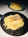 Spaghete cu somon și sos alb