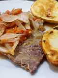 Churrasco fácil con papas al horno