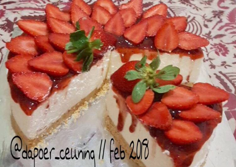 Resep Strawberry cheese cake yang Menggugah Selera