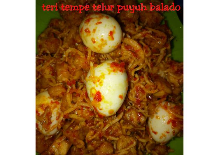 Teri tempe telur puyuh balado (no ribet)