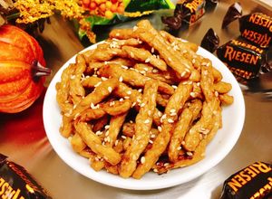 Hình của món Bóng cá kho chay.