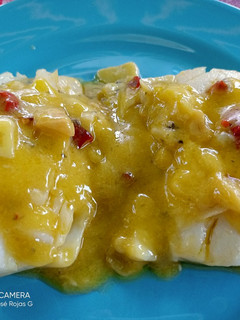 Una foto de Bacalao al pil pil
