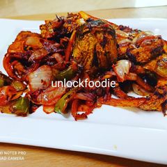 A picture of Fish 🐟 fried with little Chilli touch.