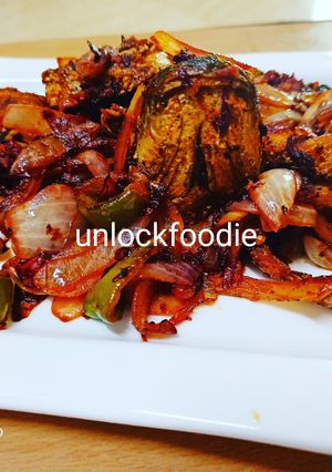 A picture of Fish 🐟 fried with little Chilli touch.