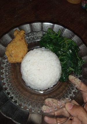 Foto resep Nasi Ayam Bayam