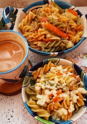 Vegetable cheese pasta রেসিপির প্রধান ছবি