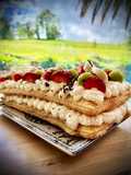 Milhojas con fruta