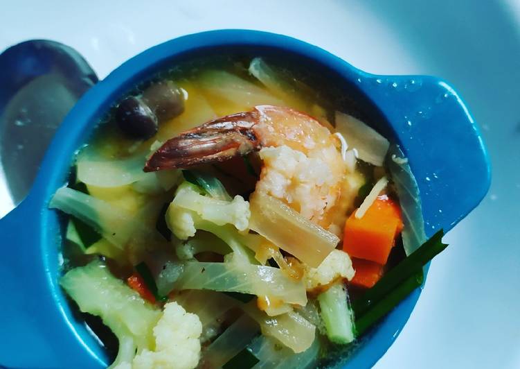 4.Steam egg with prawn.. Telur kukus dg udang