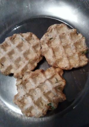 A picture of Vegan Whole Wheat Chia Seed Jalapeño Waffles.