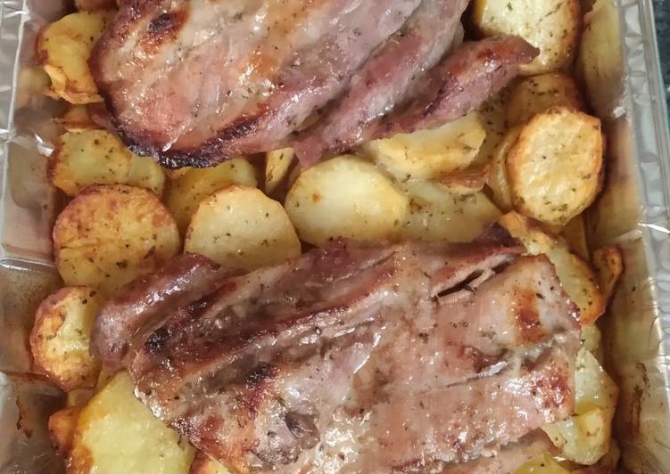 Secreto de cerdo a la miel