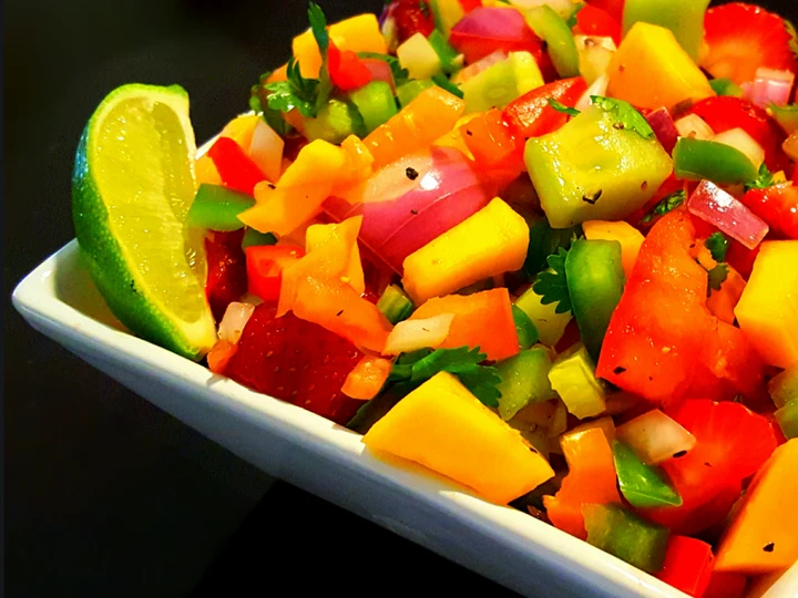 Easy Steps to Make Recipe Mike's Spicy Mango Strawberry Salsa that is So Delicious, Appealing}