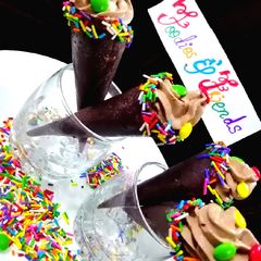 A picture of Nutella Mousse Cones.