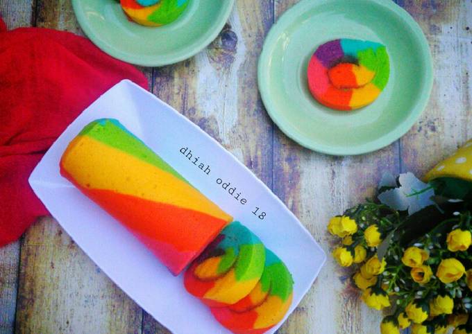 Bolu gulung rainbow