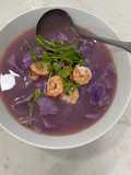 Canh khoai tím tôm thẻ