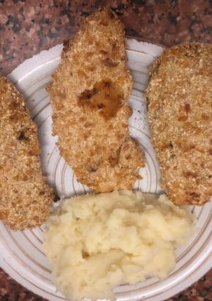 Una foto de Milanesa de berenjena