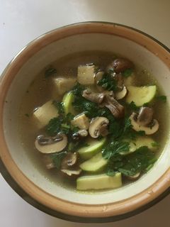 Hình của món Canh bí ngòi chay.