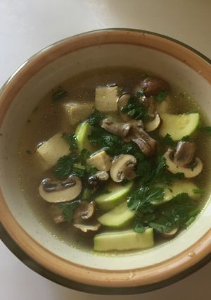 Hình của món Canh bí ngòi chay.