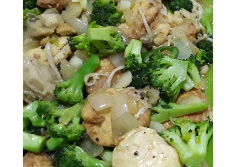 Cara Gampang Menyiapkan Brokoli Enoki Tofu Anti Gagal