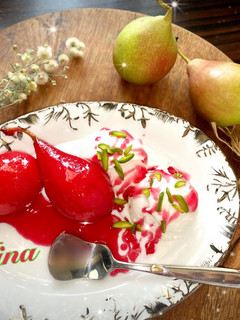 عکسی از دستور دسر گلابی 🍐🍐