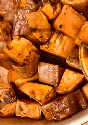 Una foto de Camotes Asados #airfryer #esteañoyococino
